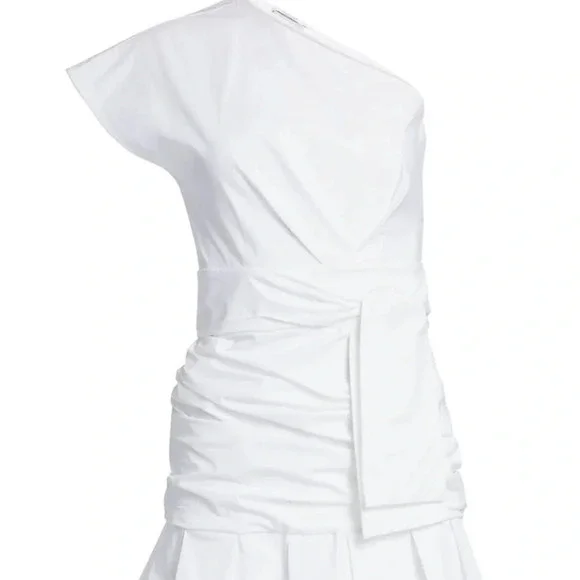 10 Crosby Derek Lam White One Shoulder Dress Size 0 - Picture 4 of 9
